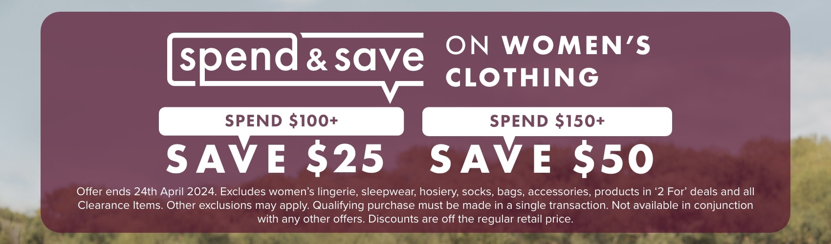 Spend & Save on Women's Clothing 