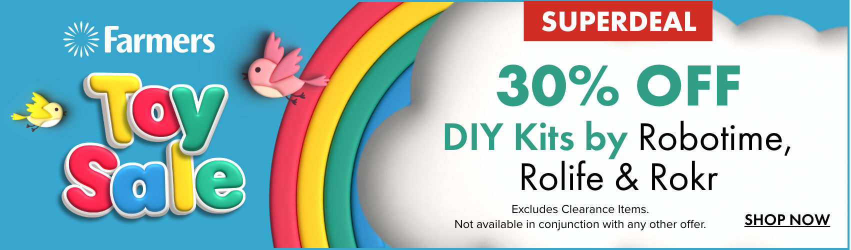 30% OFF DIY Kits by Robotime, Rolife & Rokr