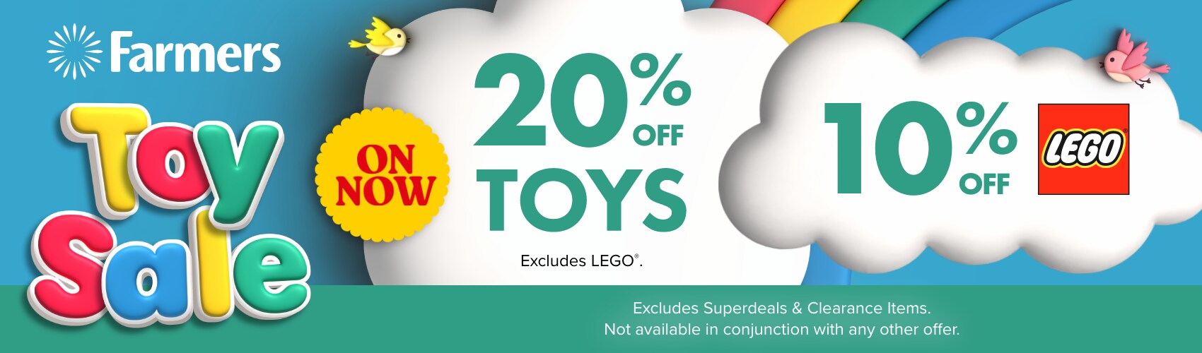 20% OFF Toys| 10% OFF LEGO®