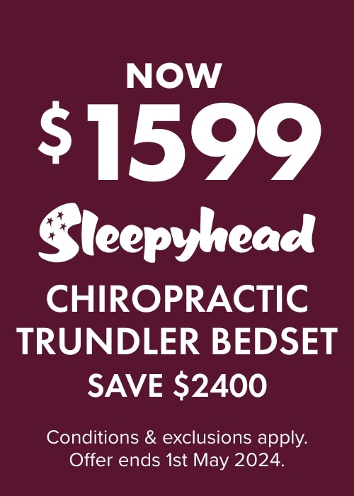 Now $1599 Sleepyhead Chiropractic Trundler Bed Set 