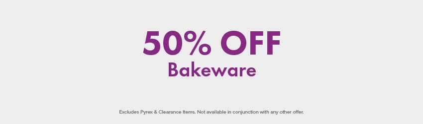 50% OFF Bakeware