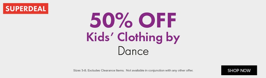 50% OFF Kids’ Clothing by Dance
