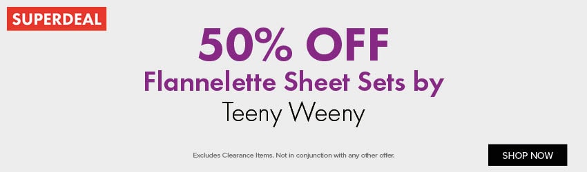 50% OFF Flannelette Sheet Sets by Teeny Weeny