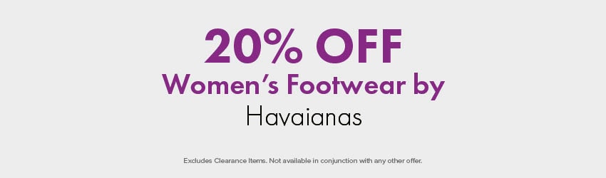 20% OFF Women’s Footwear by Havianas