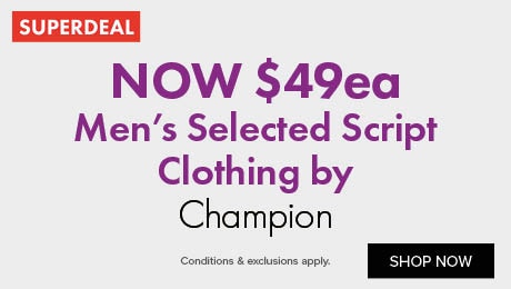 NOW $49 Men's Selected Script Clothing by Champion