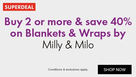 Buy 2 or more & save 40% on Blankets & Wraps by Milly & Milo