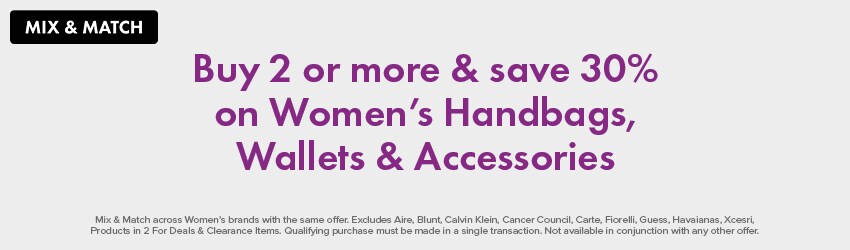 BUY 2 OR MORE & SAVE 30% on Women's Handbags, Wallets & Accessories