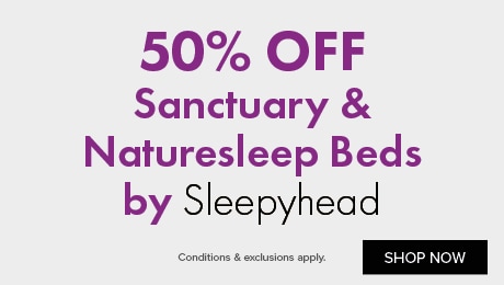 50% OFF Sanctuary & Naturesleep Beds by Sleepyhead