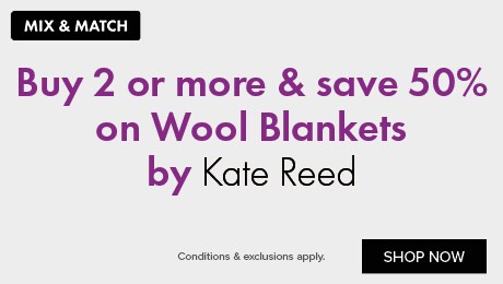 Buy 2 or more & save 50% on Wool Blankets by Kate Reed