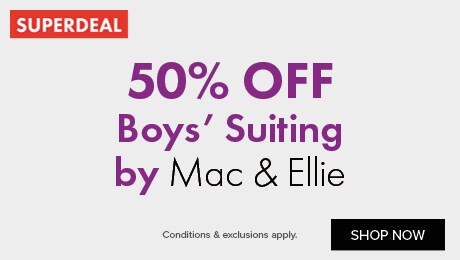 50% OFF Boys' Suiting by Mac & Ellie
