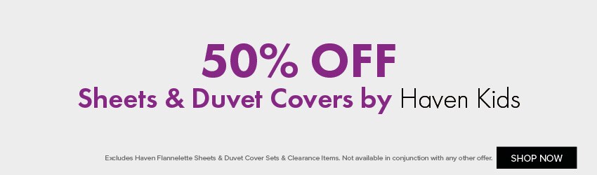 50% OFF Sheets & Duvet Covers by Haven Kids