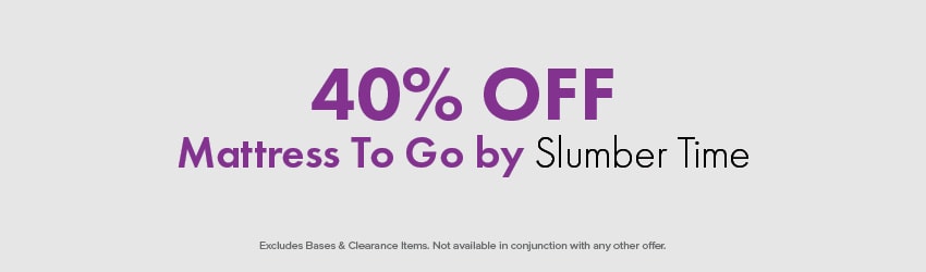 40% OFF Mattress To Go by Slumber Time