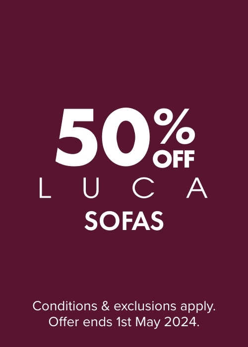 50% OFF LUCA SOFAS