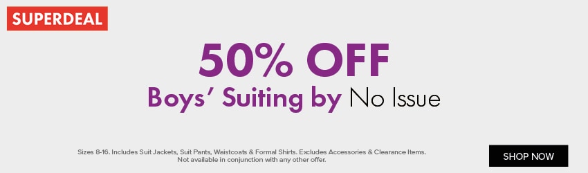 50% OFF Boys' Suiting by No Issue