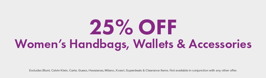 25% OFF Women's Handbags, Wallets & Accessories