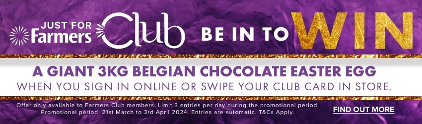 Be In To WIN A Giant 3KG Belgian Chocolate Easter Egg
