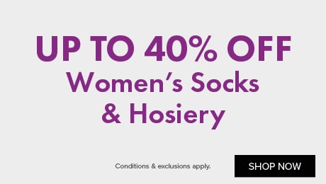 Up to 40% off Women's Socks & Hosiery