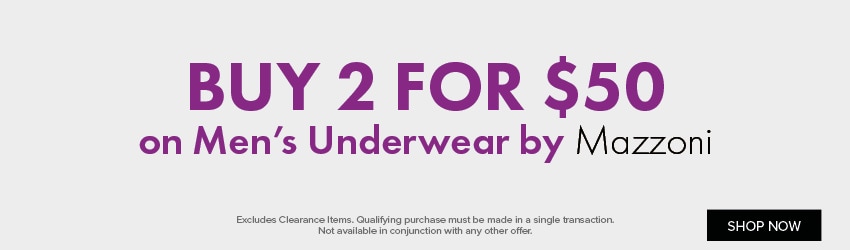 Buy 2 For $50 on Men's Underwear by Mazzoni