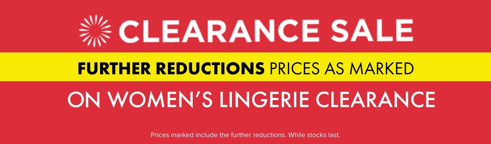 Women's Lingerie Clearance
