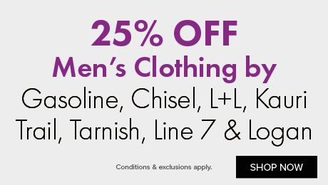 25% OFF Men's Clothing by Gasoline Chisel L+L Kauri Trail Tarnish Line 7 & Logan