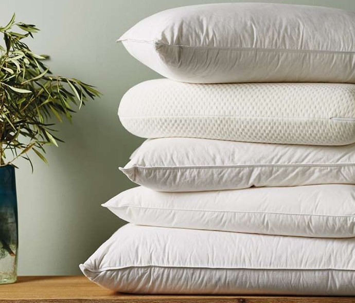 Stack of pillows one on top of each other