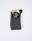 Columbine Fine Stripe Wool Crew Sock product photo View 02 S