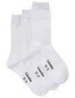 Columbine School Crew Sock, 3-Pack, White product photo View 02 S