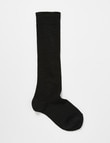 Columbine Wool Under-The-Knee Sock, Black product photo View 02 S