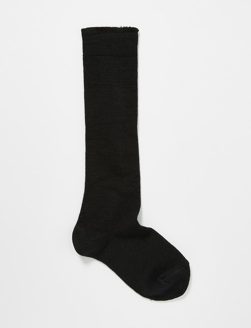 Columbine Wool Under-The-Knee Sock, Black product photo View 02 L