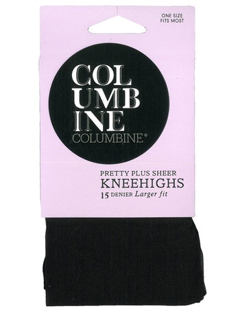 Columbine Pretty Plus Sheer Knee-High, 15 Denier product photo