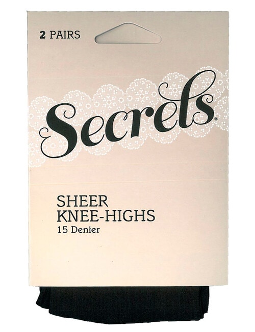Secrets Sheer Knee-High 2-Pair Pack, 15 Denier product photo
