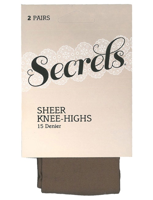Secrets Sheer Knee-High 2-Pair Pack, 15 Denier product photo