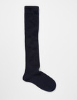 Columbine Wool Over-The-Knee Sock, Navy product photo View 02 S