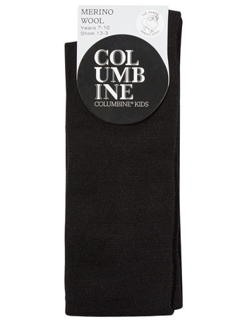 Columbine Wool Over-The-Knee Sock, Black product photo