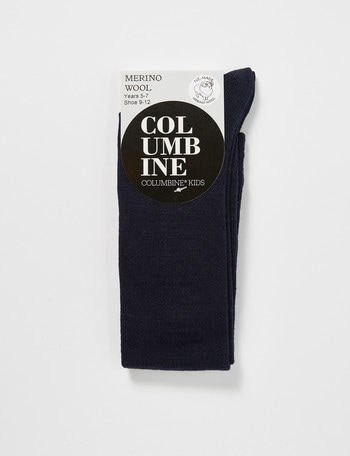 Columbine Wool Over-The-Knee Sock, Navy product photo