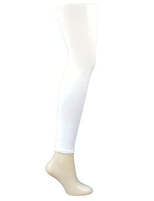 Columbine Footless Opaque Tights, 50D, White product photo View 02 L