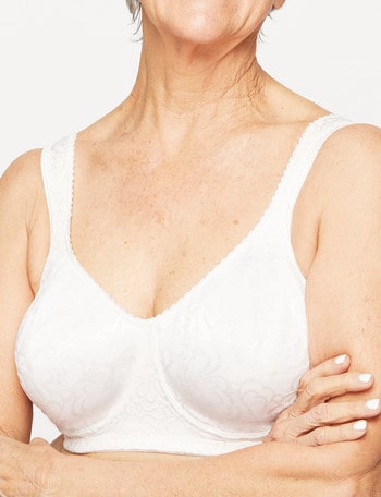 Playtex Ultimate Lift and Support Wirefree Bra, White, B-E product photo