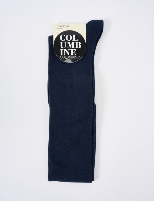 Columbine Cotton Over-The-Knee Sock, Navy product photo View 02 L