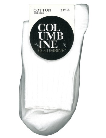 Columbine Loose Top Comfort Crew Sock, 3-Pack product photo