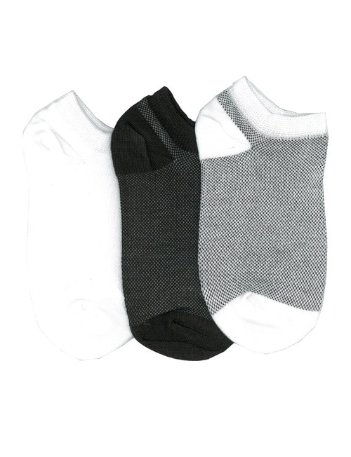 Columbine Mesh Knit Liner Sock, 3-Pack product photo View 02 L