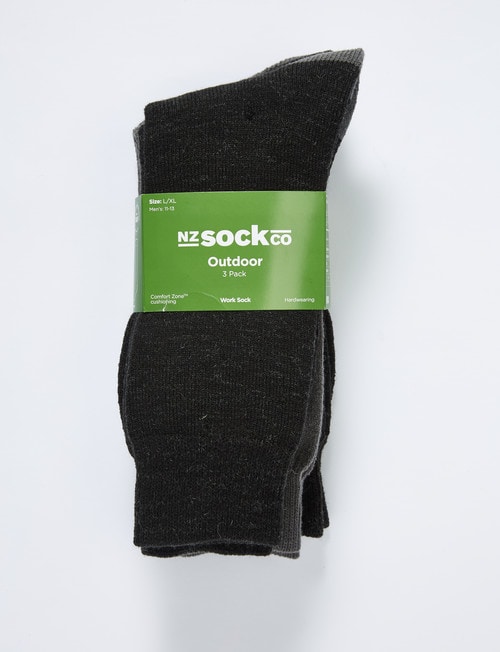Outdoor Collection Blend Work Sock, 3-Pack product photo View 02 L