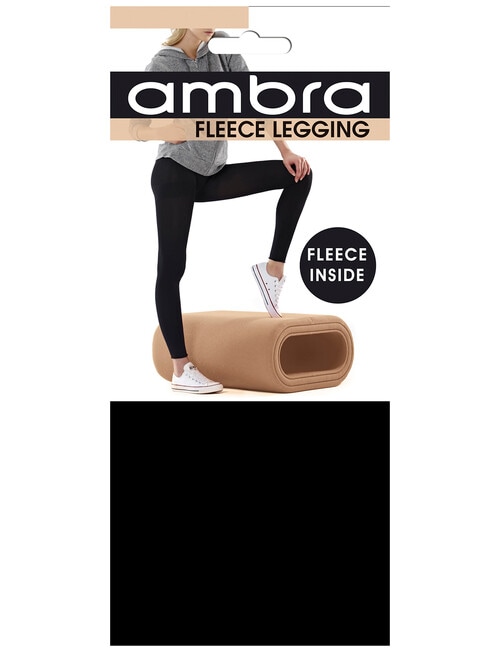 Ambra Fleece Legging 200D, Black product photo