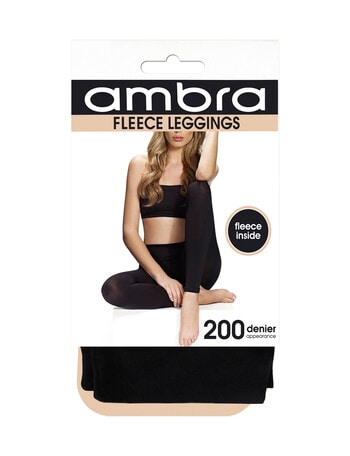 Ambra Fleece Legging 200D, Black product photo