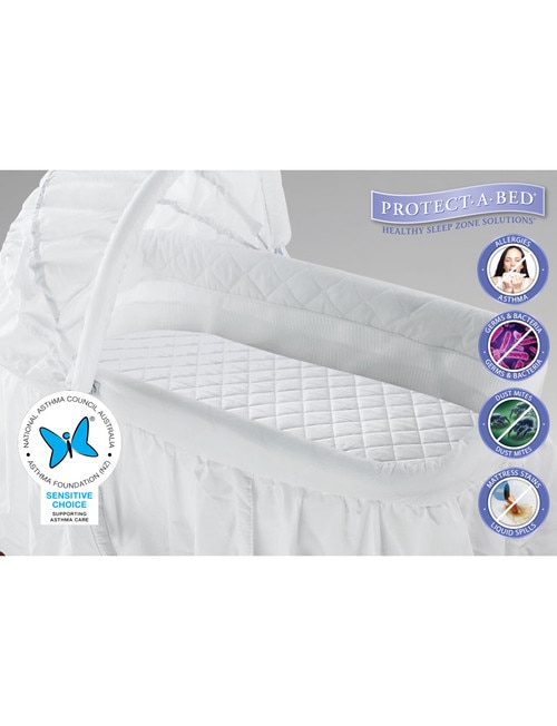 Protect-A-Bed Cotton Quilt Fitted Bassinette Mattress Protector product photo View 02 L
