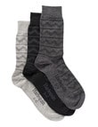 Harlequin Aztec Patterned Sock, 3-Pack product photo View 03 S