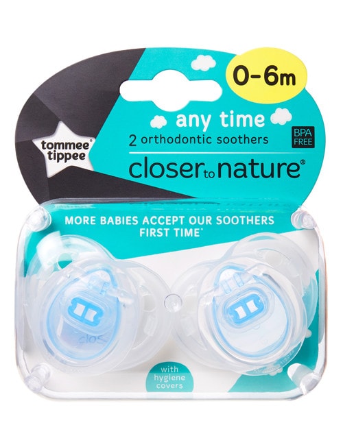 Tommee Tippee Anytime Soother, 0-6M, 2pk, Assorted product photo View 02 L