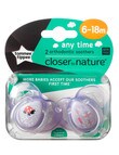 Tommee Tippee Anytime Soother, 6-18M, 2pk, Assorted product photo View 03 S