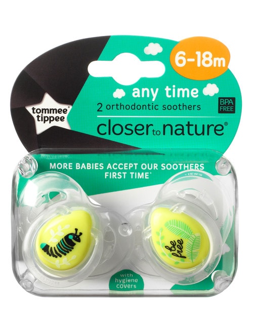 Tommee Tippee Anytime Soother, 6-18M, 2pk, Assorted product photo View 04 L