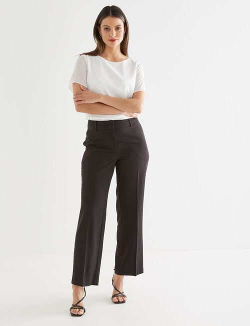 Oliver Black Two-Way-Stretch Classic Pant, Shorter-Length, Black product photo View 03 L
