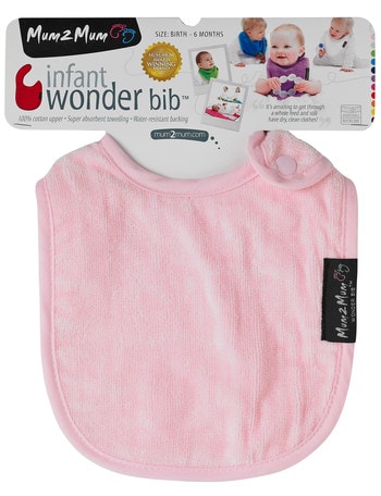 Mum 2 Mum Infant Wonder Bib, Baby Pink product photo